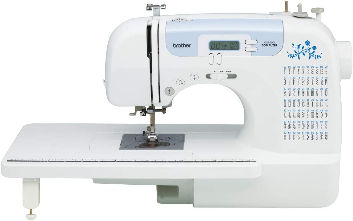 Brother CS7000i Sewing and Quilting Machine, 70 Built-in Stitches, 2.0 LCD Display, Wide Table, 10 Included Feet