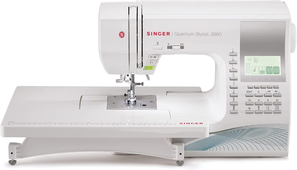 SINGER 9960 Sewing & Quilting Machine With Accessory Kit, Extension Table - 600 Stitches & Electronic Auto Pilot Mode