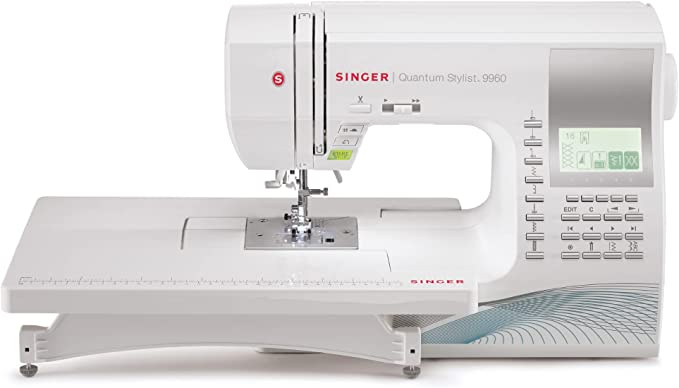 SINGER 9960 Sewing & Quilting Machine With Accessory Kit, Extension Table - 600 Stitches & Electronic Auto Pilot Modes
