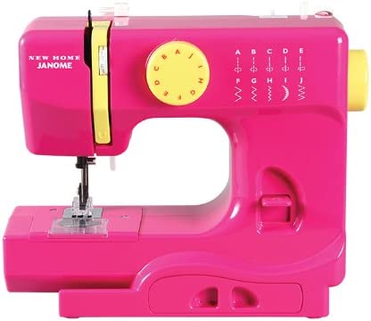 Janome Fastlane Fuschia Basic, Easy-to-Use, 10-Stitch Portable, Compact Sewing Machine with Free Arm only 5 pounds, Fuschia
