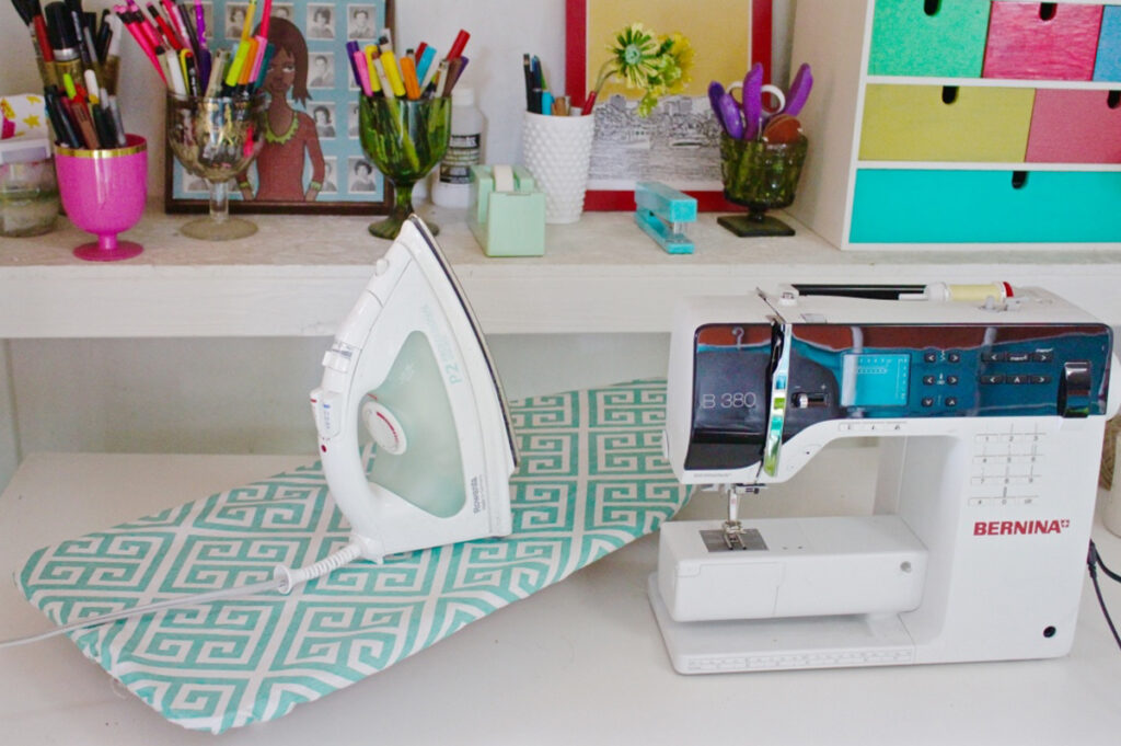 Iron And Ironing Board sewing machine